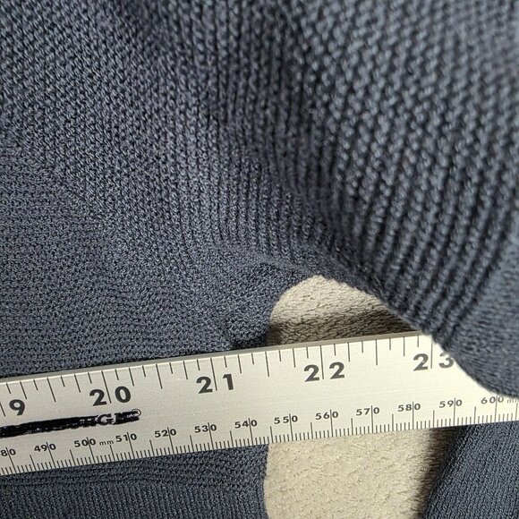 Mens Royal Class Navy Blue Knit Sweater Cotton Blend Long Sleeve Crew Neck L - Picture 5 of 7